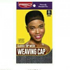 Red by Kiss Closed Top Mesh Weaving Cap Black HWE01